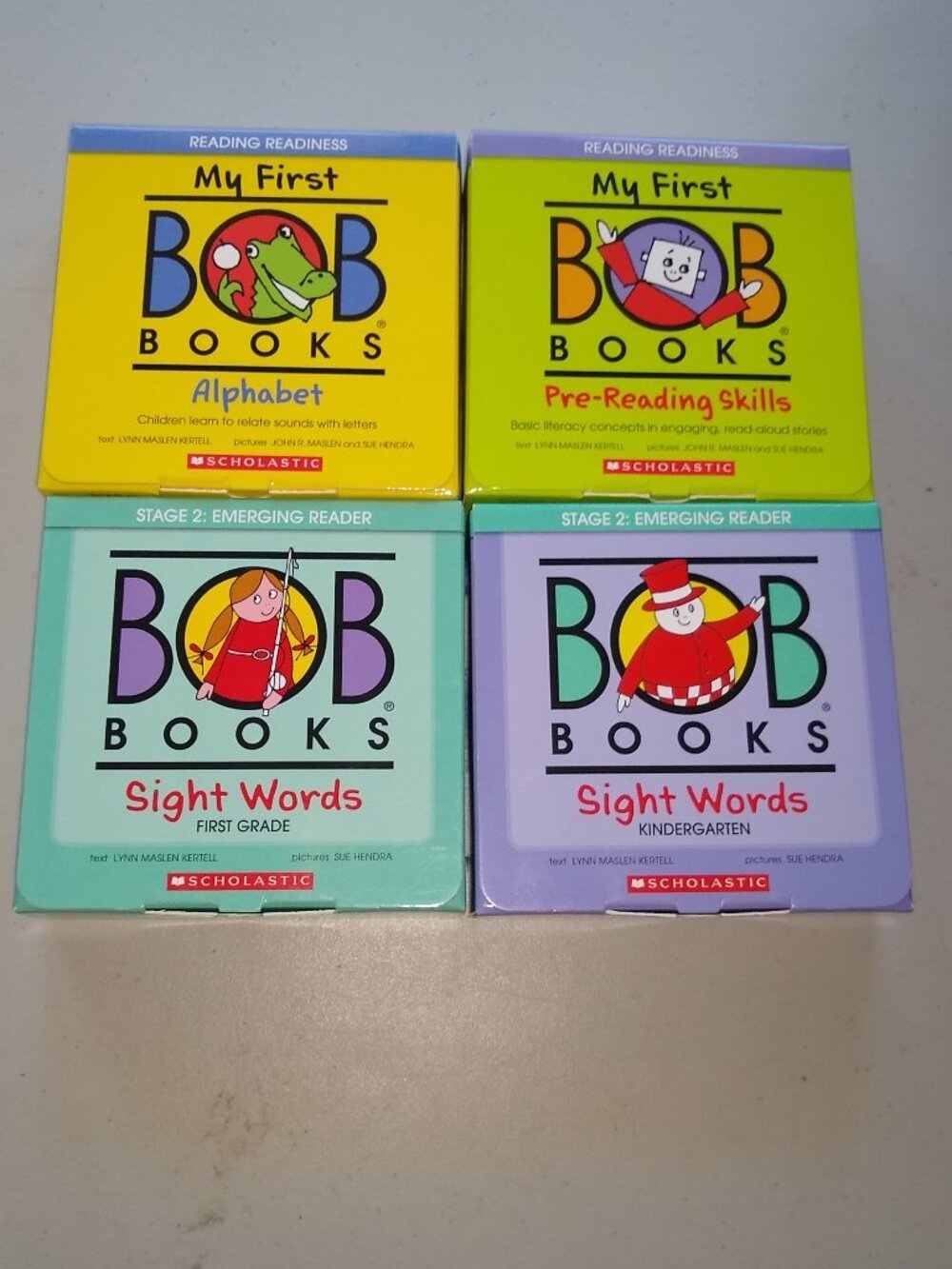 My First Bob books: Alphabet + Pre-Reading Skills + Sight words by Kertell x 4